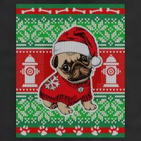 Christmas Cute Pug Ugly Sweater Adult Drive Performance Visor