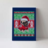 Christmas Cute Pug Ugly Sweater Canvas