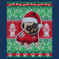 Christmas Cute Pug Ugly Sweater 16 in Basic Backpack