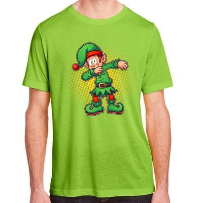 Christmas Dabbing Elf Adult ChromaSoft Performance T-Shirt