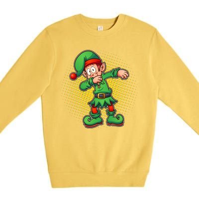 Christmas Dabbing Elf Premium Crewneck Sweatshirt