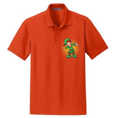 Christmas Dabbing Elf Dry Zone Grid Polo