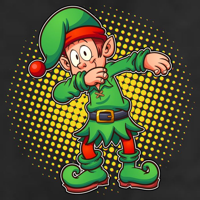 Christmas Dabbing Elf Cool Comfort Performance Bucket Hat