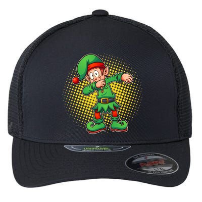 Christmas Dabbing Elf Flexfit Unipanel Trucker Cap