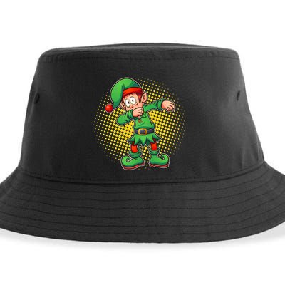 Christmas Dabbing Elf Sustainable Bucket Hat