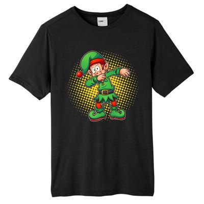 Christmas Dabbing Elf Tall Fusion ChromaSoft Performance T-Shirt