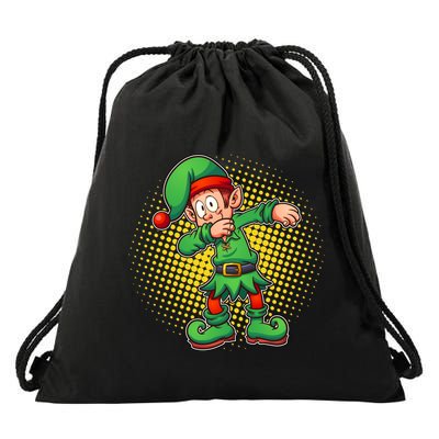 Christmas Dabbing Elf Drawstring Bag