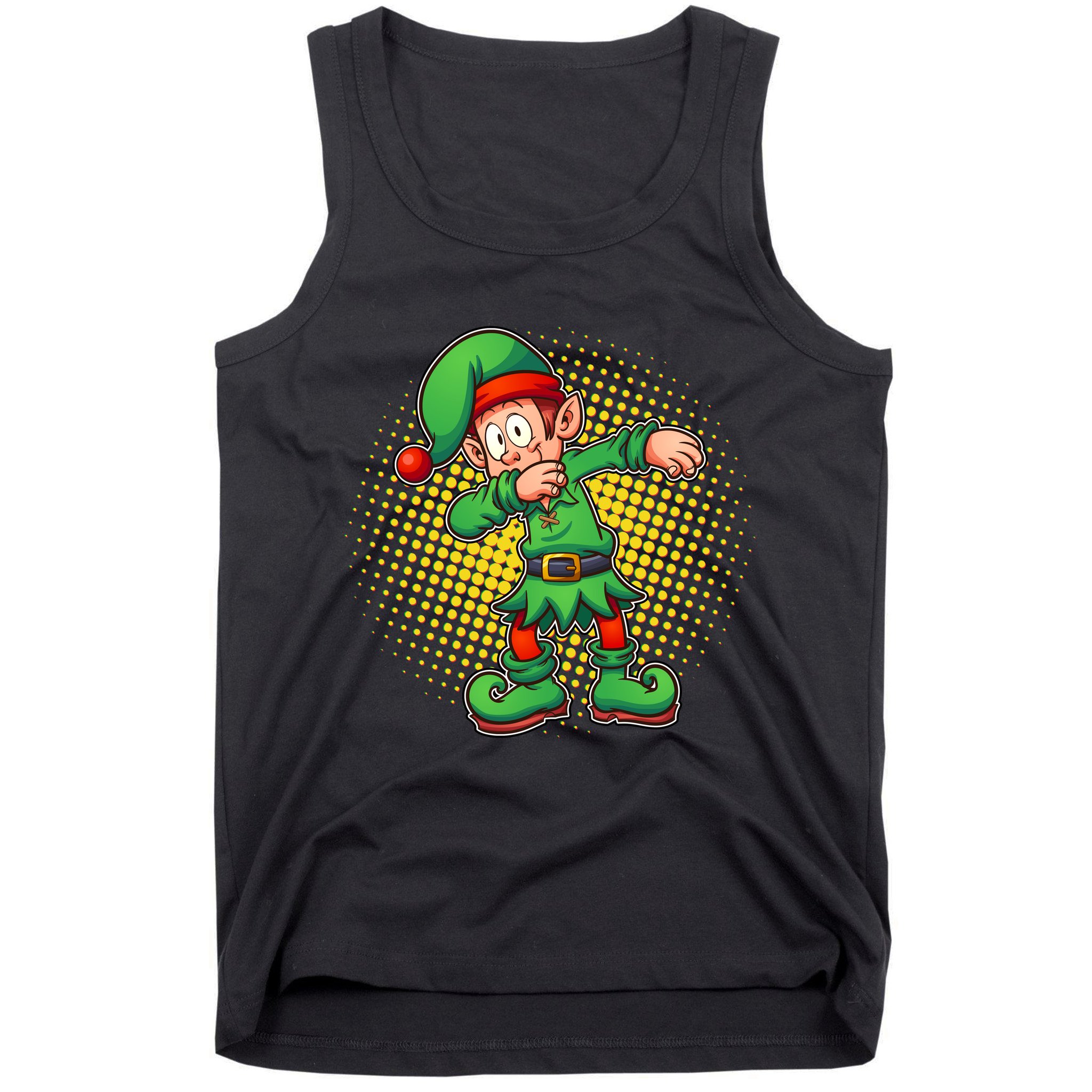 Christmas Dabbing Elf Tank Top
