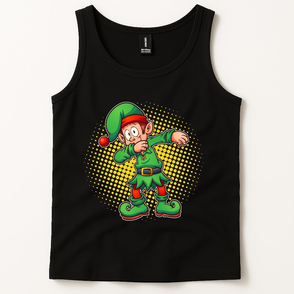 Christmas Dabbing Elf Tank Top