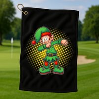 Christmas Dabbing Elf Golf Towel