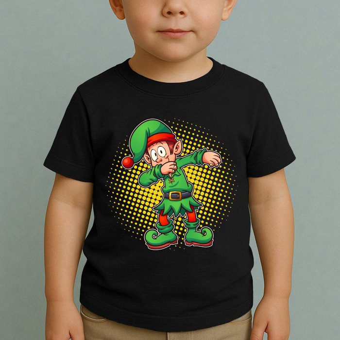 Christmas Dabbing Elf Toddler T-Shirt