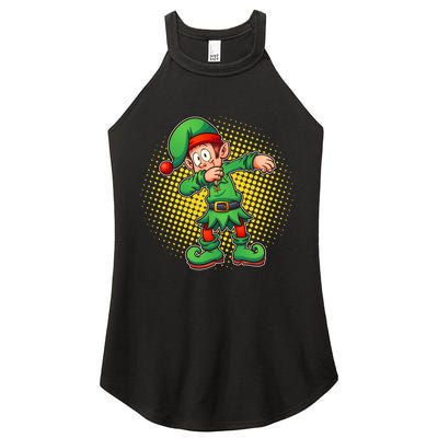 Christmas Dabbing Elf Women's Perfect Tri Rocker Tank