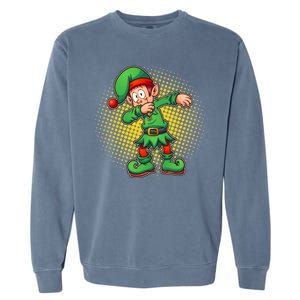 Christmas Dabbing Elf Garment-Dyed Sweatshirt