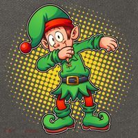 Christmas Dabbing Elf Cotton Canvas Backpack