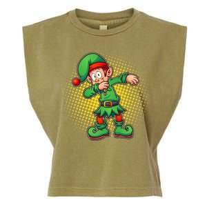 Christmas Dabbing Elf Garment-Dyed Women's Muscle Tee