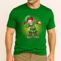 Christmas Dabbing Elf Cooling Performance Crew T-Shirt