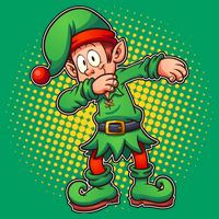Christmas Dabbing Elf Cooling Performance Crew T-Shirt