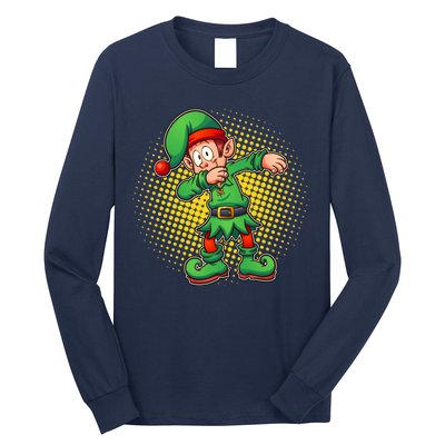 Christmas Dabbing Elf Long Sleeve Shirt