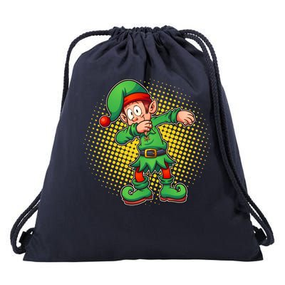 Christmas Dabbing Elf Drawstring Bag