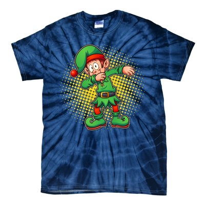 Christmas Dabbing Elf Tie-Dye T-Shirt