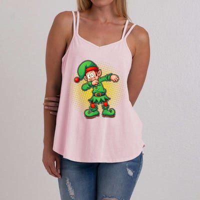 Christmas Dabbing Elf Women's Strappy Tank