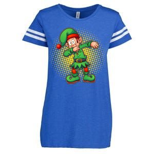 Christmas Dabbing Elf Enza Ladies Jersey Football T-Shirt