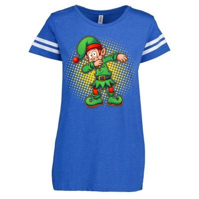 Christmas Dabbing Elf Enza Ladies Jersey Football T-Shirt