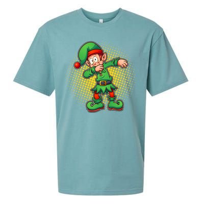 Christmas Dabbing Elf Sueded Cloud Jersey T-Shirt