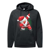 Christmas Dabbing Santa Performance Fleece Hoodie