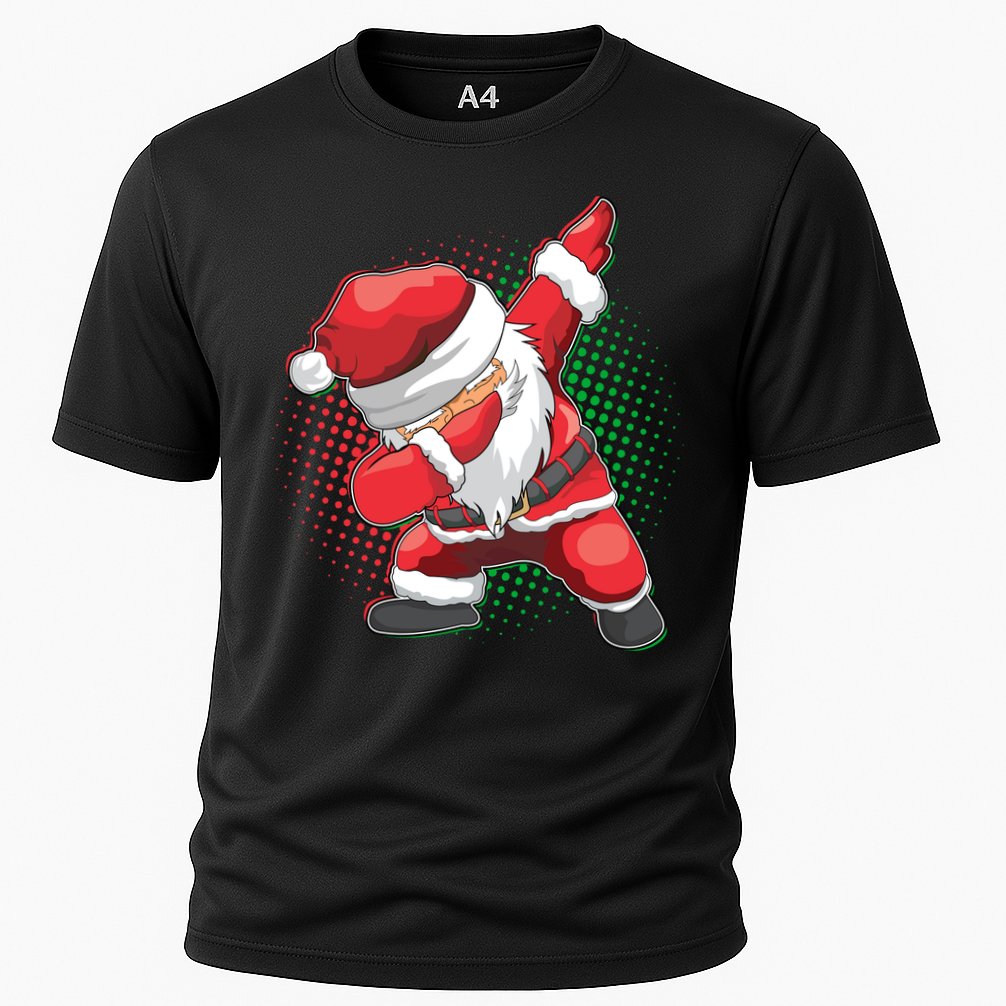 Christmas Dabbing Santa Cooling Performance Crew T-Shirt