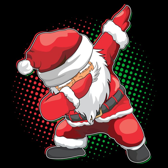 Christmas Dabbing Santa Cooling Performance Crew T-Shirt