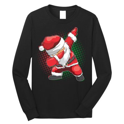 Christmas Dabbing Santa Long Sleeve Shirt