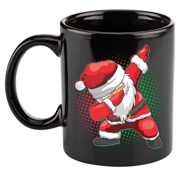 Christmas Dabbing Santa 11oz C Handle Ceramic Mug