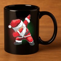 Christmas Dabbing Santa 11oz C Handle Ceramic Mug