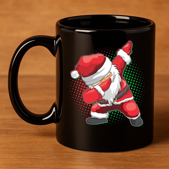 Christmas Dabbing Santa 11oz C Handle Ceramic Mug
