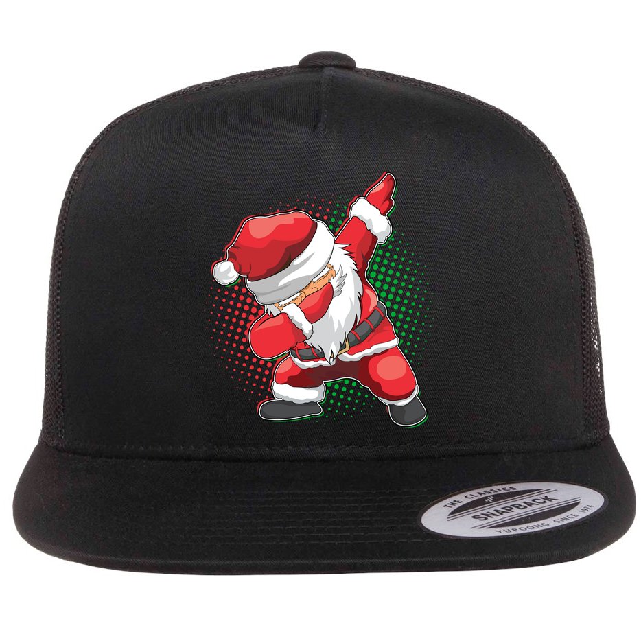 Christmas Dabbing Santa Flat Bill Trucker Hat