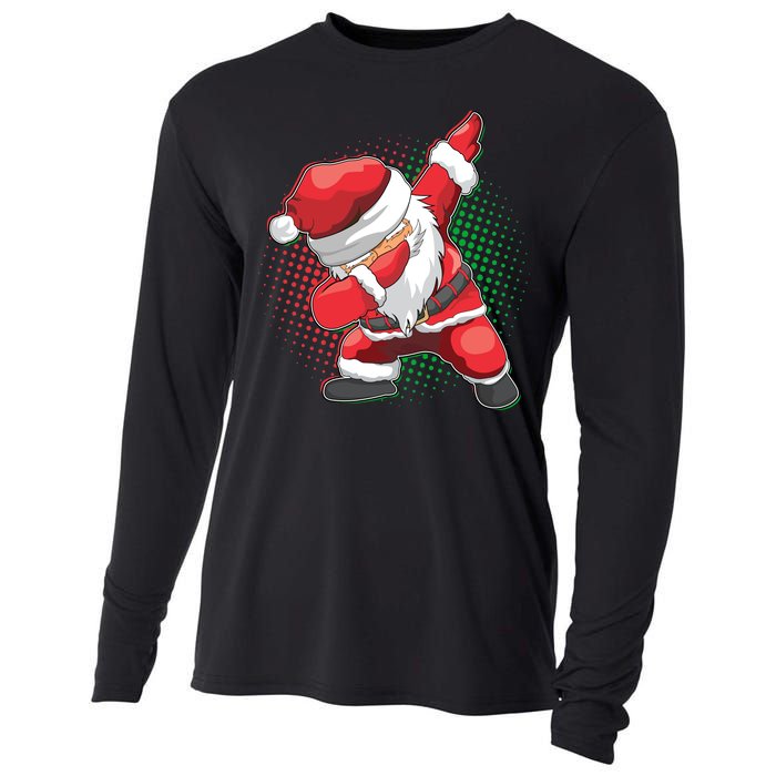 Christmas Dabbing Santa Cooling Performance Long Sleeve Crew