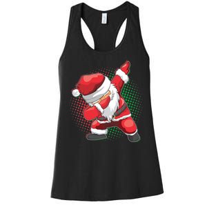 Christmas Dabbing Santa Women's Racerback Tank