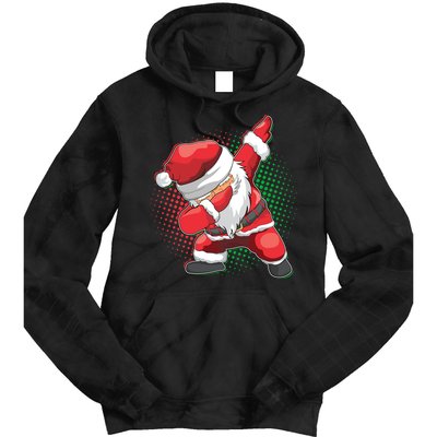 Christmas Dabbing Santa Tie Dye Hoodie