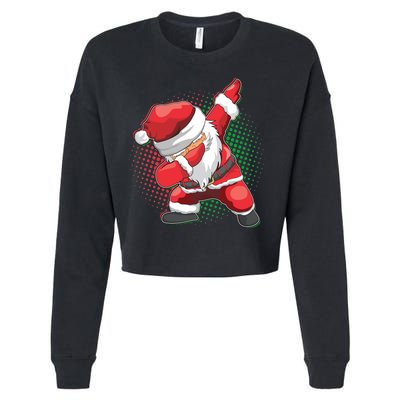 Christmas Dabbing Santa Cropped Pullover Crew