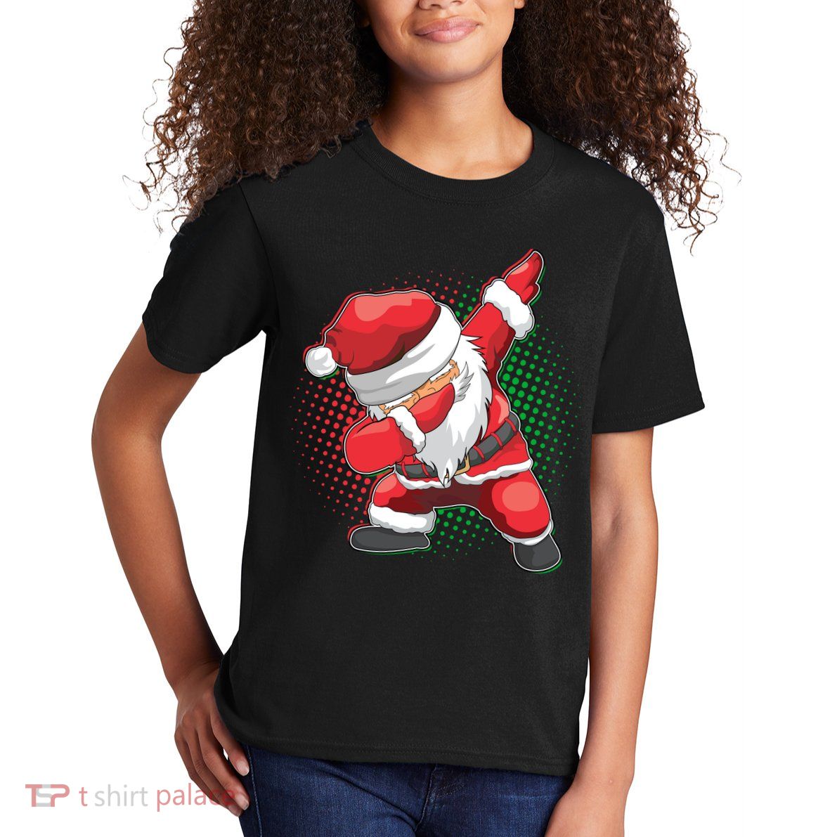 Christmas Dabbing Santa Kids T-Shirt