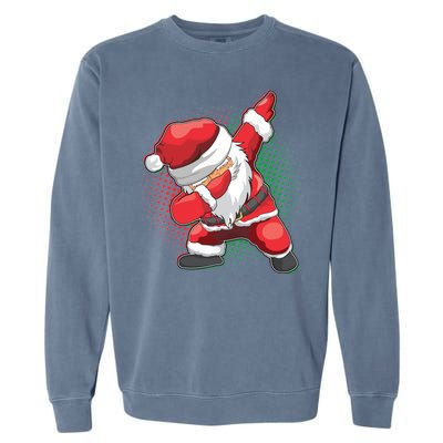 Christmas Dabbing Santa Garment-Dyed Sweatshirt