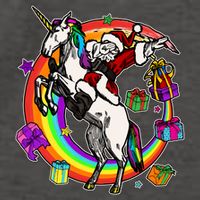 Christmas Dabbing Santa Riding Unicorn Vector Backpack