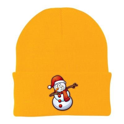 Christmas Dabbing Snowman Knit Cap Winter Beanie