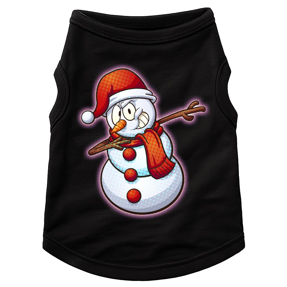 Christmas Dabbing Snowman Doggie Tank