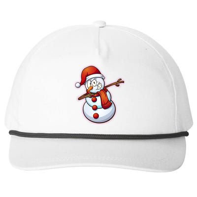 Christmas Dabbing Snowman Snapback Five-Panel Rope Hat