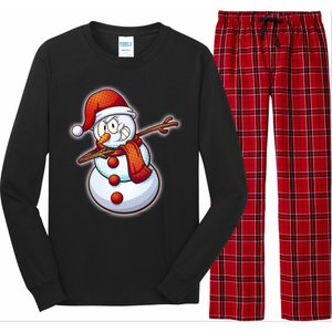 Christmas Dabbing Snowman Long Sleeve Pajama Set