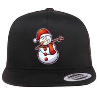 Christmas Dabbing Snowman Flatbill Hat