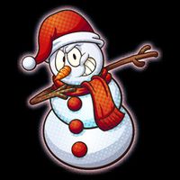 Christmas Dabbing Snowman Flatbill Hat