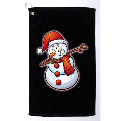 Christmas Dabbing Snowman Platinum Collection Golf Towel